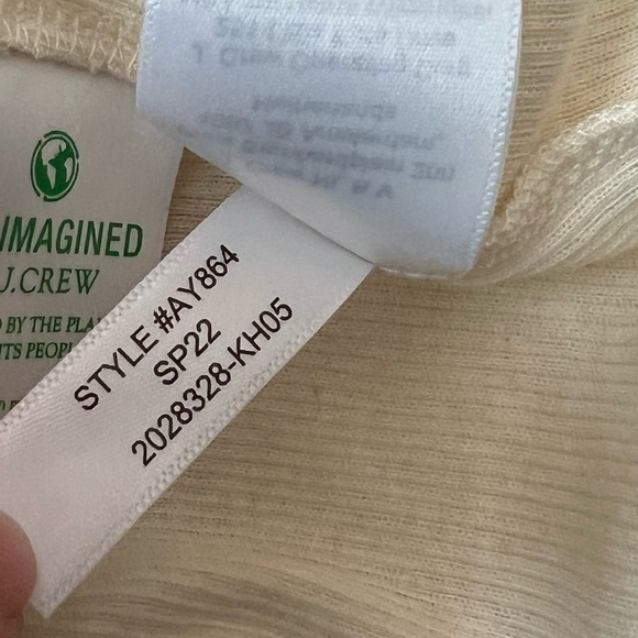 J Crew Light Yellow Ribbed Cutaway Tank Top NWT Medium - Picture 7 of 10